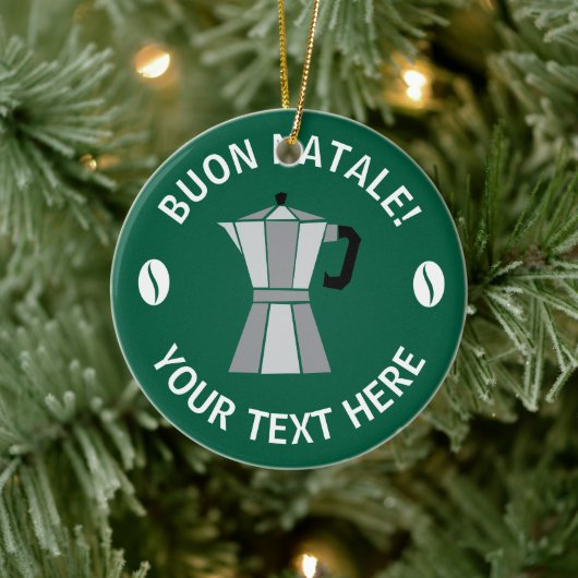 Prettig Kerstfeest Moka Pot Kerstboomornament Keramisch Ornament (Boom)