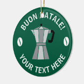 Prettig Kerstfeest Moka Pot Kerstboomornament Keramisch Ornament (Links)