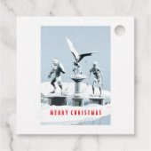 Prettig kerstfeest. Monster ijsculpturen Bedankjes Labels (Achterkant)