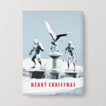 Prettig kerstfeest. Monster ijsculpturen