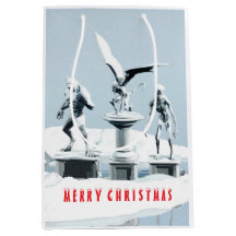 Prettig kerstfeest. Monster ijsculpturen