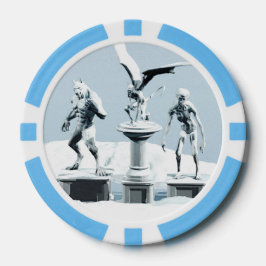 Prettig kerstfeest. Monster ijsculpturen Poker Chips