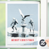 Prettig kerstfeest. Monster ijsculpturen Raamsticker (Huis)