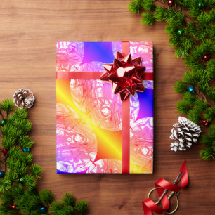 Prettig kerstfeest mooie bubbels cadeaupapier