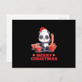 Prettig Kerstfeest Mopshond Ramen Japans Noedels Feestdagenkaart (Voorkant / Achterkant)