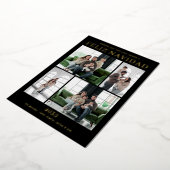 Prettig Kerstfeest Multi Foto Goud Folie Feestdagenkaart (Gedraaid)