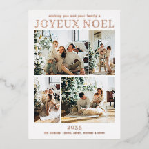 Prettig Kerstfeest Multi Foto Rose Goud