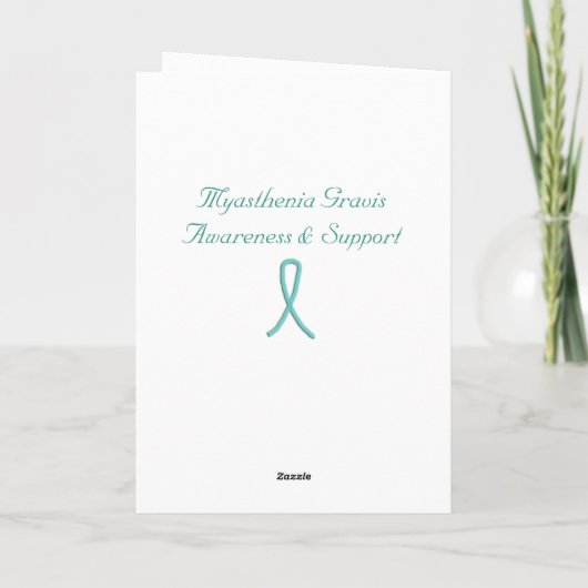 Prettig kerstfeest Myasthenia Gravis Krijger Vakan Kaart (Achterkant)