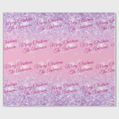 Prettig Kerstfeest, Namen, Fuchsia Schrift, Glitte Cadeaupapier (Vlak)