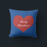 Prettig kerstfeest Nautical Blauw Wit Rood Hart Cu Buitenkussen<br><div class="desc">Gedrukt met groot rood hartpatroon met "Prettig kerstfeest"-boodschap in rood,  blauw,  witte kleuren! Geweldig voor huisdecoratie,  feestartikelen of cadeaus.</div>