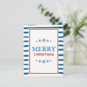 Prettig kerstfeest nautische kerstkaart (Staand voorkant)