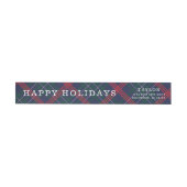 Prettig Kerstfeest Navy Red Tartan Plaid (Individueel)