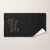 Prettig kerstfeest Nep gouden glitters, Bad Handdoek (Handdoek)