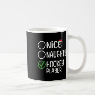 Prettig kerstfeest Nette Stoute Hockey Speler Kers Koffiemok
