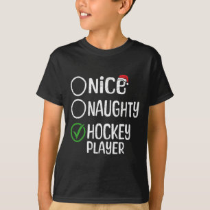 Prettig kerstfeest Nette Stoute Hockey Speler Kers T-shirt