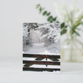 Prettig Kerstfeest - Nieuw Adres Kerstkaart Briefkaart (Staand voorkant)