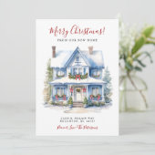Prettig Kerstfeest Nieuwe Woonplaats Aankondiging (Staand voorkant)