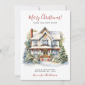 Prettig Kerstfeest Nieuwe Woonplaats Aankondiging (Voorkant)