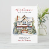 Prettig Kerstfeest Nieuwe Woonplaats Aankondiging (Staand voorkant)