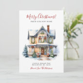 Prettig Kerstfeest Nieuwe Woonplaats Aankondiging (Staand voorkant)