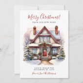 Prettig Kerstfeest Nieuwe Woonplaats Aankondiging (Voorkant)