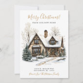 Prettig Kerstfeest Nieuwe Woonplaats Aankondiging (Voorkant)