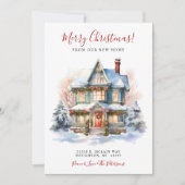 Prettig Kerstfeest Nieuwe Woonplaats Aankondiging (Voorkant)