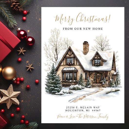 Prettig Kerstfeest Nieuwe Woonplaats Aankondiging