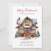 Prettig Kerstfeest Nieuwe Woonplaats Aankondiging (Voorkant)