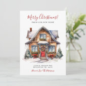 Prettig Kerstfeest Nieuwe Woonplaats Aankondiging (Staand voorkant)