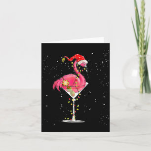 Prettig kerstfeest Nk Flamingo Wijn Drinken Lichte Kaart