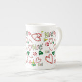 Prettig kerstfeest, Noel Bone China Mok (Voorkant rechts)