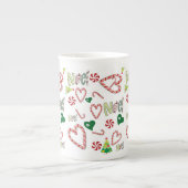 Prettig kerstfeest, Noel Bone China Mok (Voorkant)