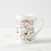 Prettig kerstfeest, Noel Bone China Mok (Rechts)
