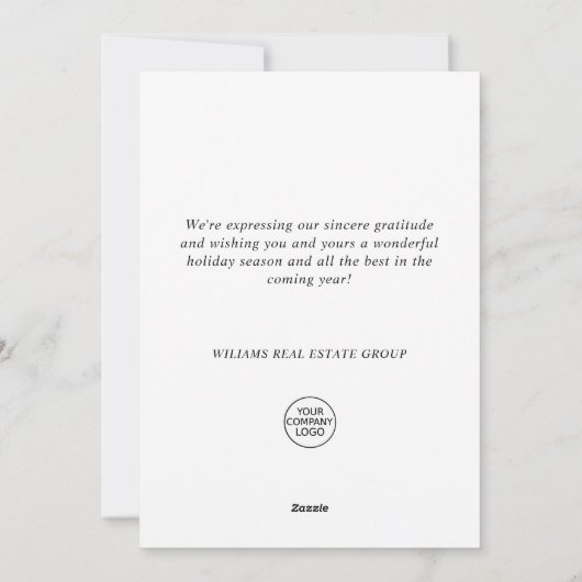 Prettig kerstfeest NOEL Rustic Zakelijke Groet  Feestdagenkaart (Achterkant)