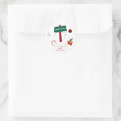 Prettig kerstfeest Noorderpool Kerstman  Ronde Sticker (Tas)