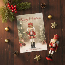 Prettig kerstfeest Notenkraker familie kerstkaart