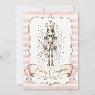 Prettig kerstfeest Notenkraker kaart lint banner