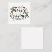 Prettig Kerstfeest , Notitiekaart, Kerstkaart Notitiekaartje (Voorkant / Achterkant)