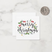 Prettig kerstfeest , Notitiekaart, Wenskaart Notitiekaartje (Voorkant / Achterkant in situ)