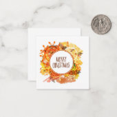 Prettig kerstfeest notitiekaartje (Voorkant / Achterkant in situ)