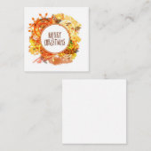 Prettig kerstfeest notitiekaartje (Voorkant / Achterkant)