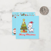 Prettig kerstfeest notitiekaartje (Voorkant / Achterkant in situ)
