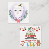 Prettig kerstfeest notitiekaartje (Voorkant / Achterkant)