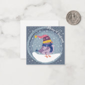 Prettig kerstfeest notitiekaartje (Voorkant / Achterkant in situ)