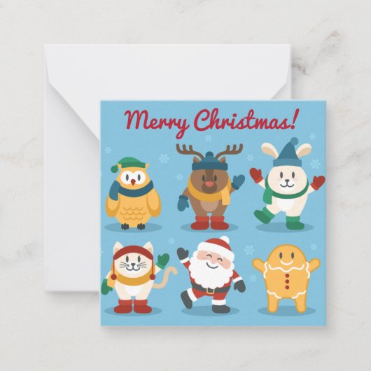 Prettig kerstfeest notitiekaartje (Voorkant)