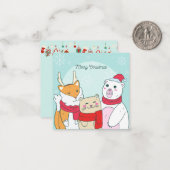 Prettig kerstfeest notitiekaartje (Voorkant / Achterkant in situ)