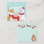 Prettig kerstfeest notitiekaartje (Voorkant / Achterkant)