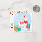 Prettig kerstfeest notitiekaartje (Voorkant / Achterkant in situ)