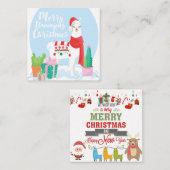 Prettig kerstfeest notitiekaartje (Voorkant / Achterkant)